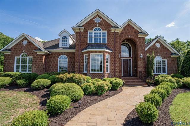Front exterior of the brick residence